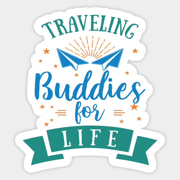 Traveling Buddies For Life Sticker by Usea Studio